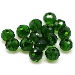 Бусины рондели 6мм (темно-зеленые)